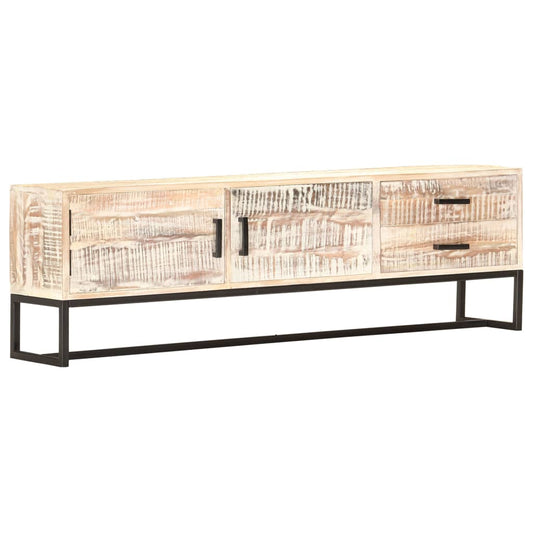 Mobile Porta Tv 140X30X45 Cm In Legno Massello Di Acacia