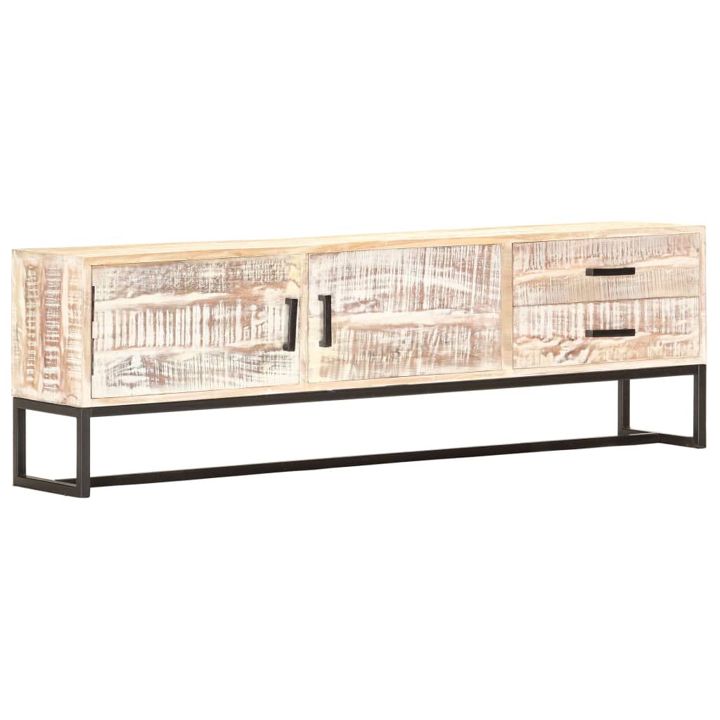 Mobile Porta Tv 140X30X45 Cm In Legno Massello Di Acacia