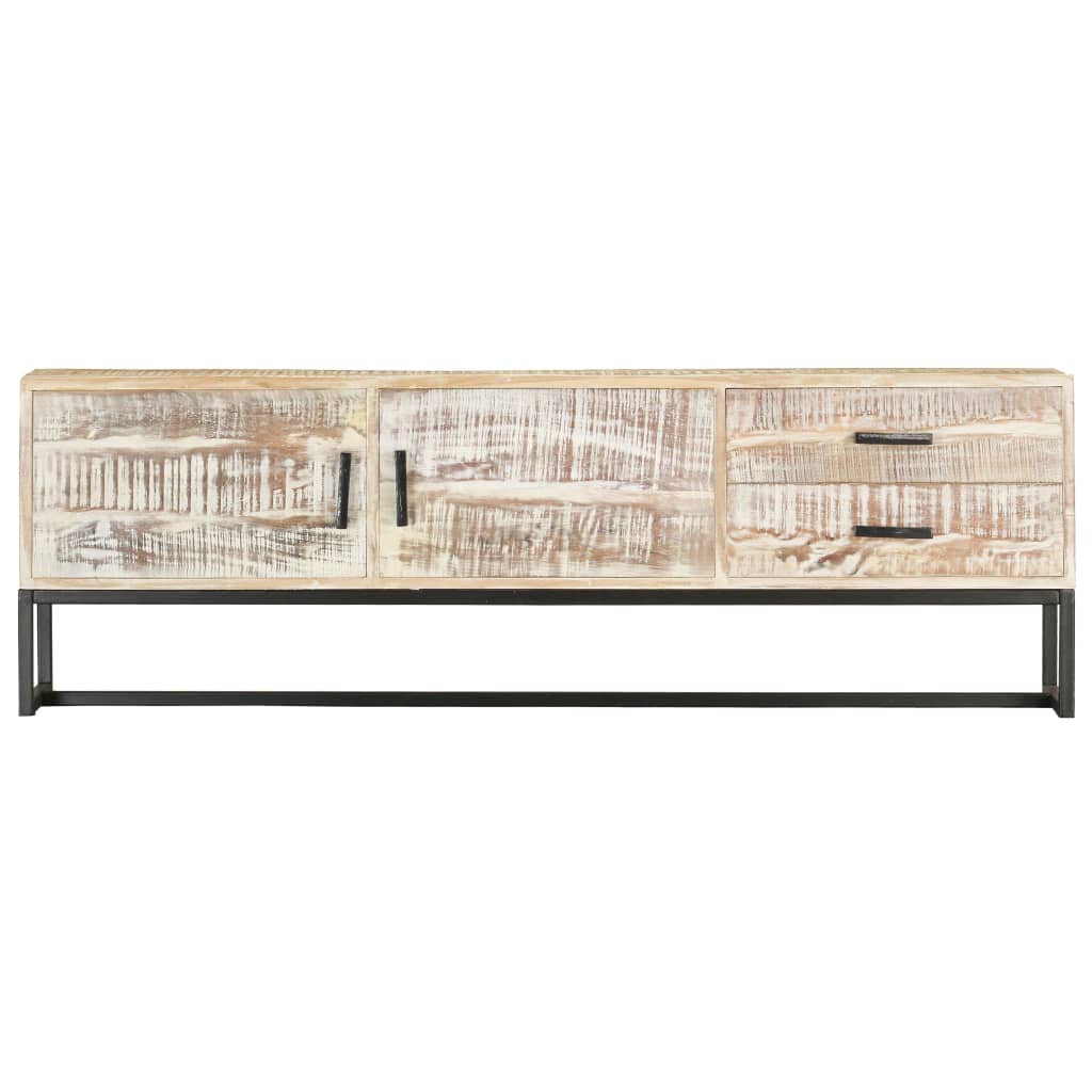 Mobile Porta Tv 140X30X45 Cm In Legno Massello Di Acacia