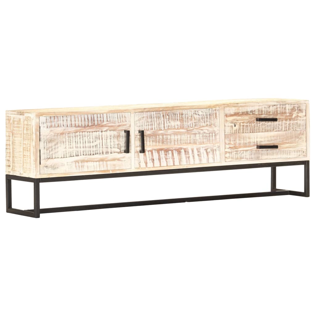 Mobile Porta Tv 140X30X45 Cm In Legno Massello Di Acacia