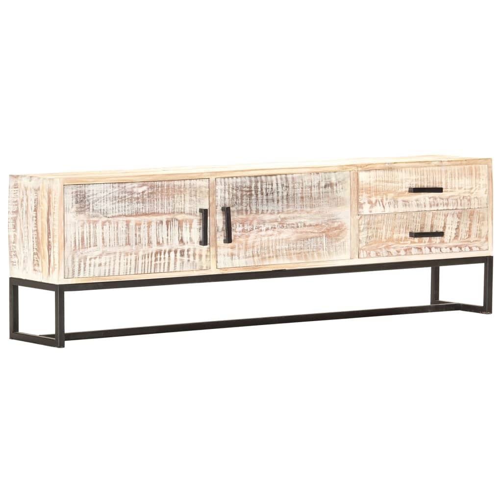 Mobile Porta Tv 140X30X45 Cm In Legno Massello Di Acacia