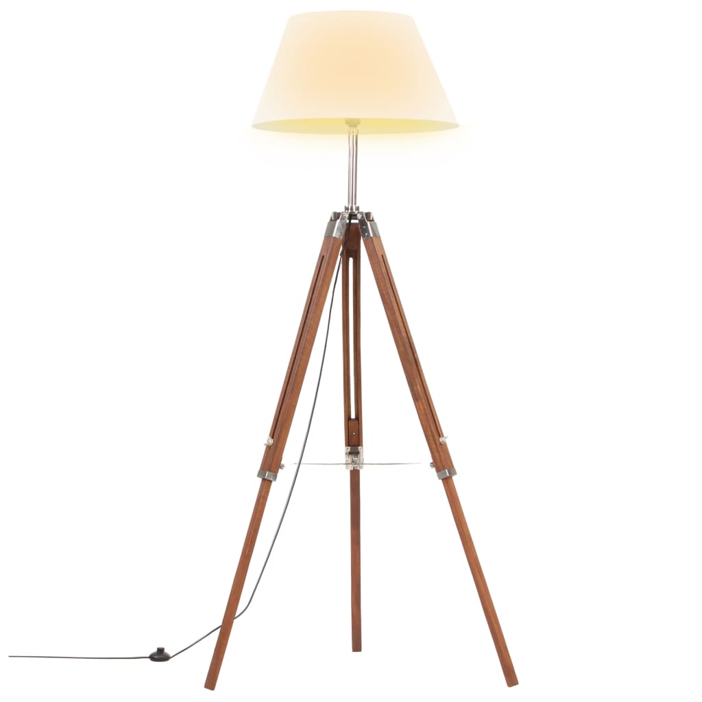 Lampada A Treppiede In Legno Di Teak 141 Cm