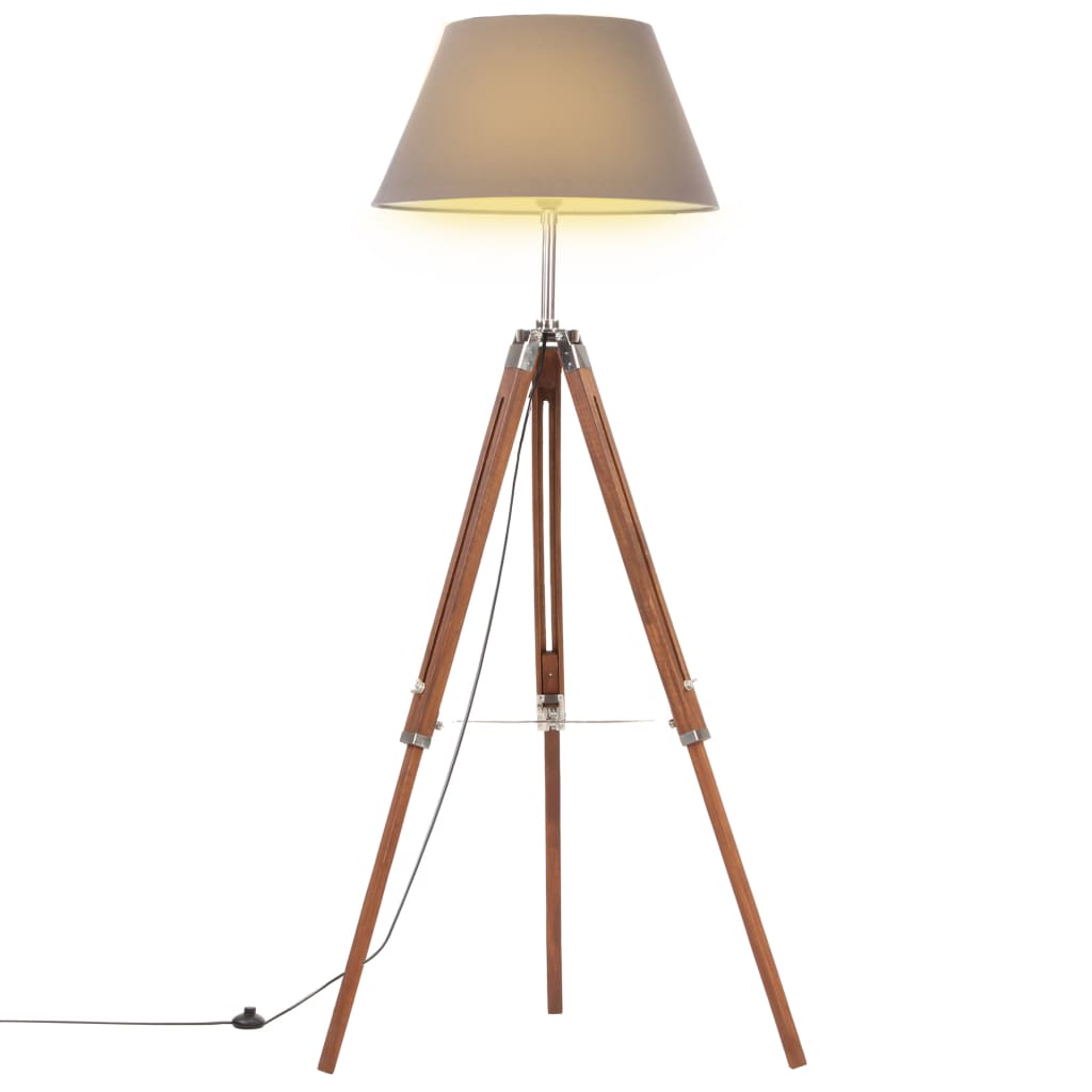 Lampada A Treppiede In Legno Di Teak 141 Cm