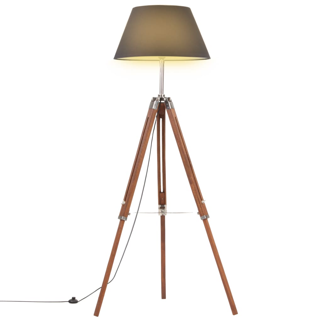 Lampada A Treppiede In Legno Di Teak 141 Cm