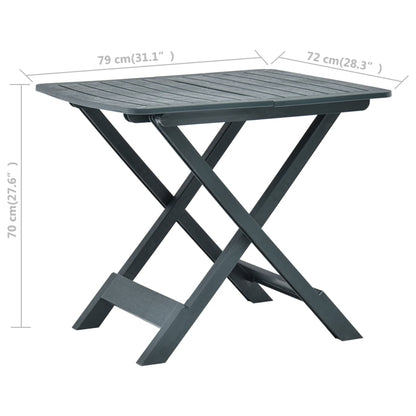 Tavolo Da Giardino Pieghevole 79X72X70 Cm In Plastica