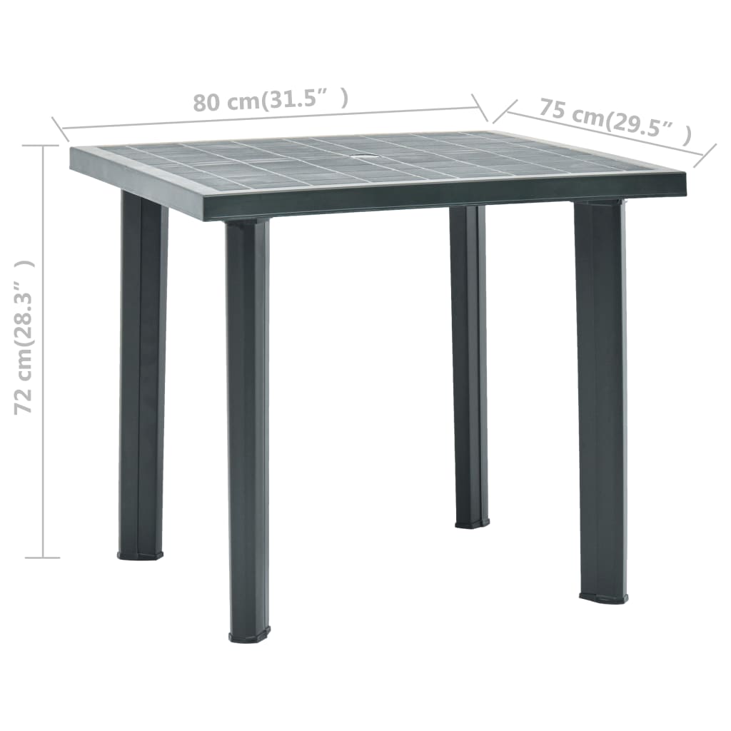 Tavolo Da Giardino 80X75X72 Cm In Plastica
