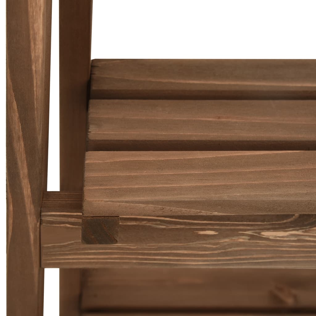 Piedistallo Piante 3 Livelli Con Lavagna 40X30X90Cm Legno Abete