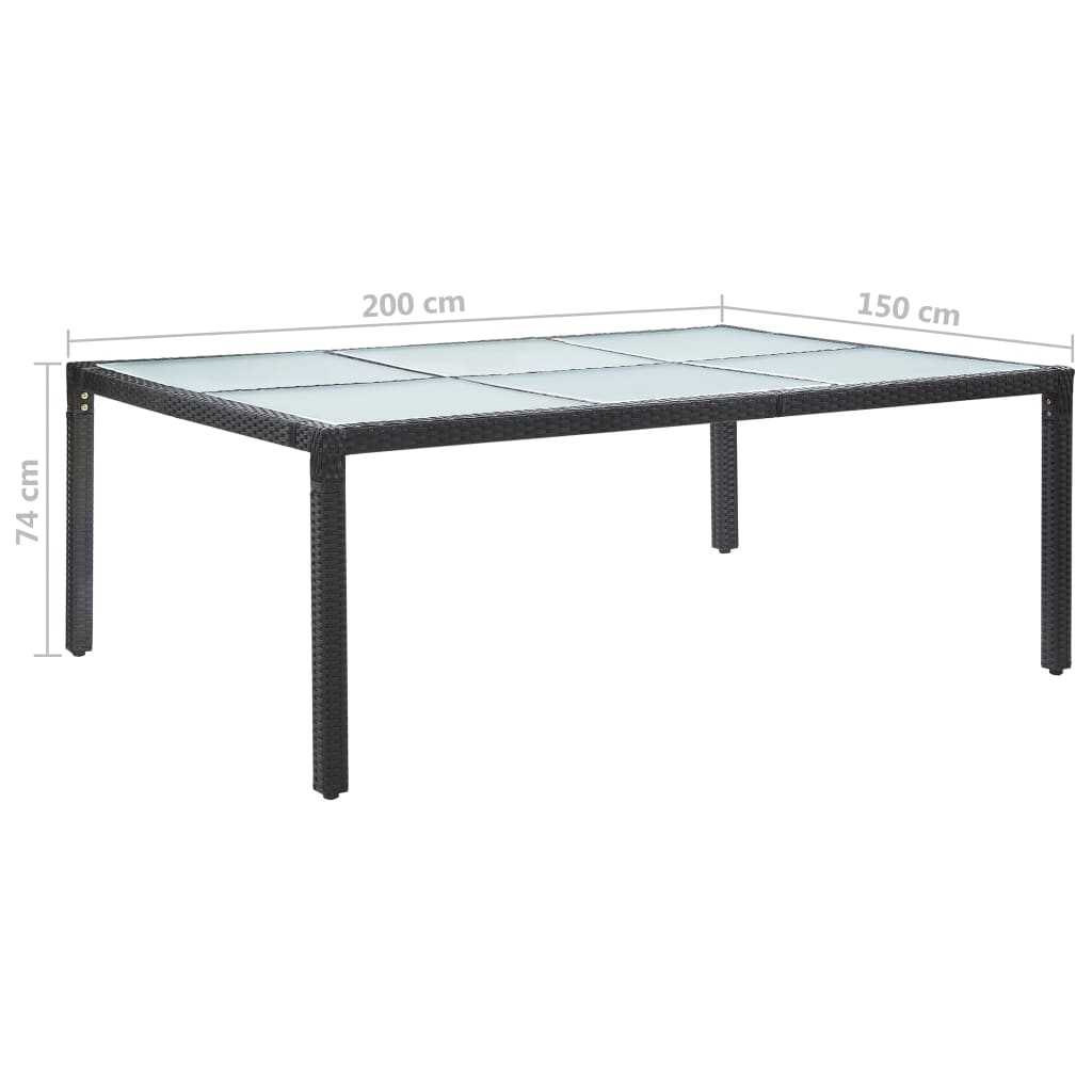Tavolo Da Pranzo Da Giardino 200X150X74 Cm In Polyrattan