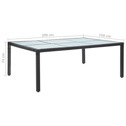 Tavolo Da Pranzo Da Giardino 200X150X74 Cm In Polyrattan