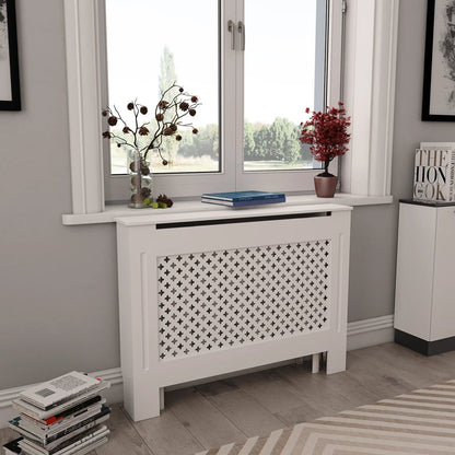 Coperture Per Radiatori 2Pz Bianche 152X19X81,5 Cm In Mdf