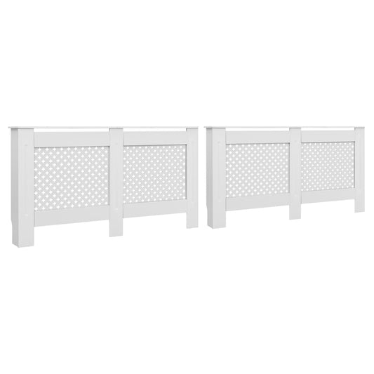 Coperture Per Radiatori 2Pz Bianche 152X19X81,5 Cm In Mdf