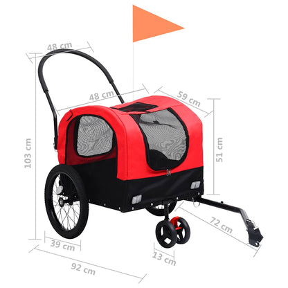 Rimorchio Per Animali Domestici E Passeggino 2In1