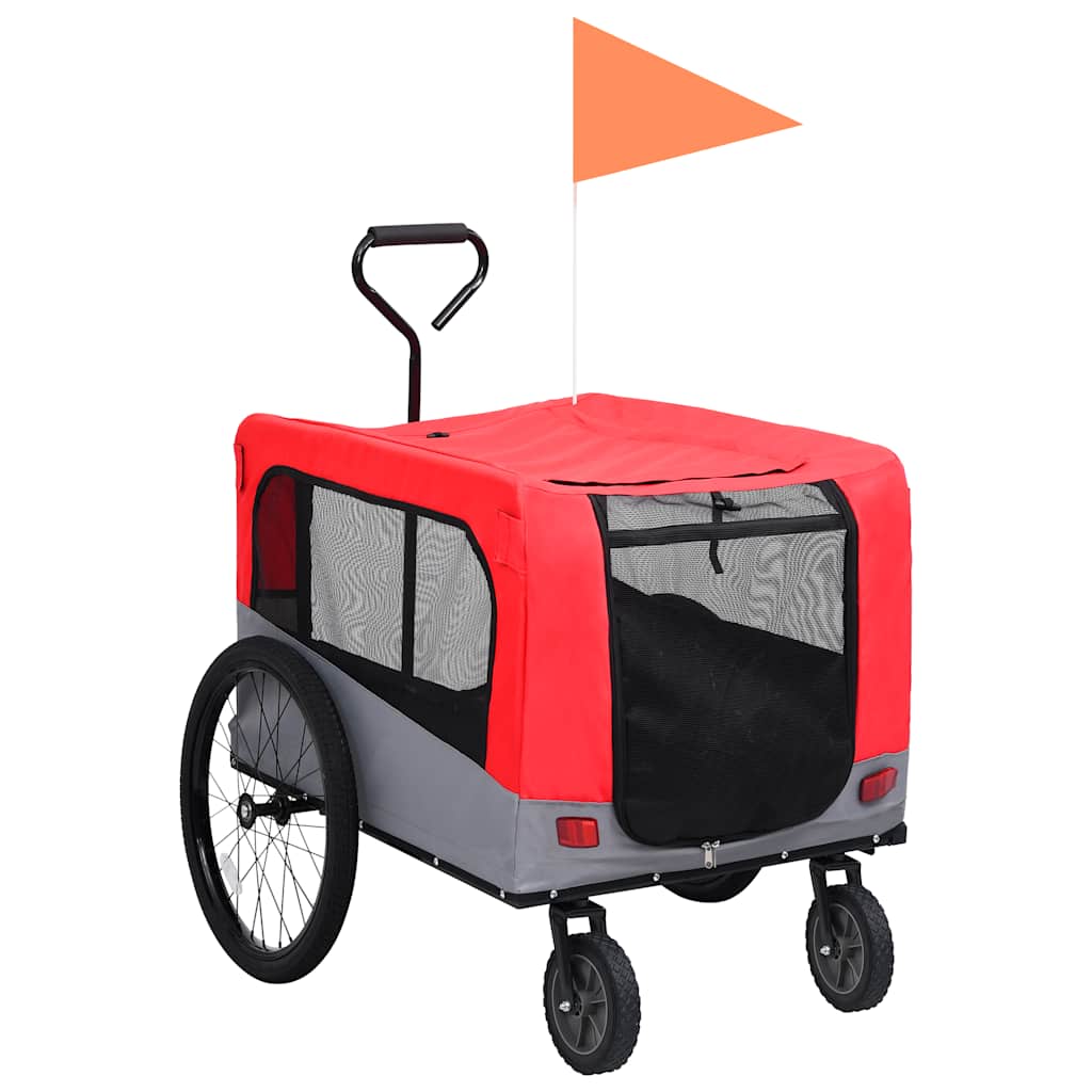 Rimorchio Bici Per Animali Carrello Jogging 2In1