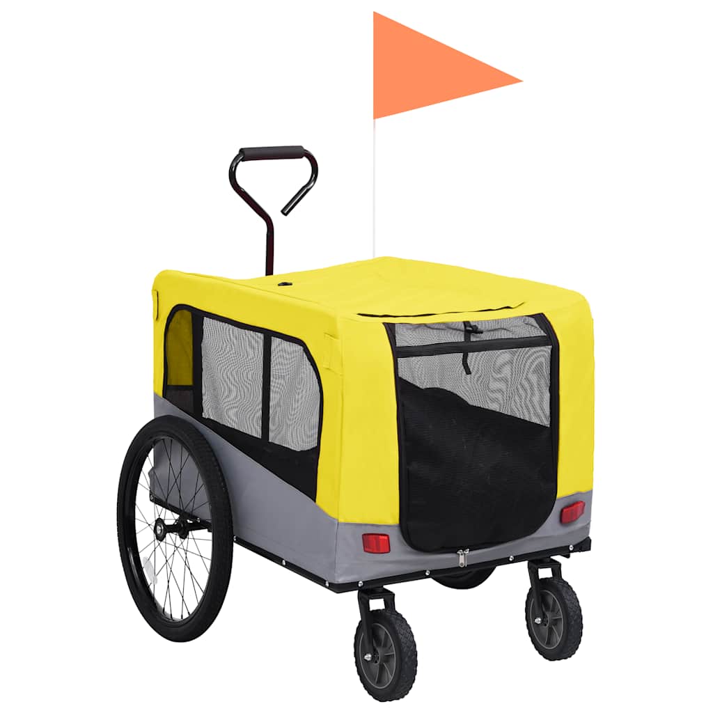 Rimorchio Bici Per Animali Carrello Jogging 2In1