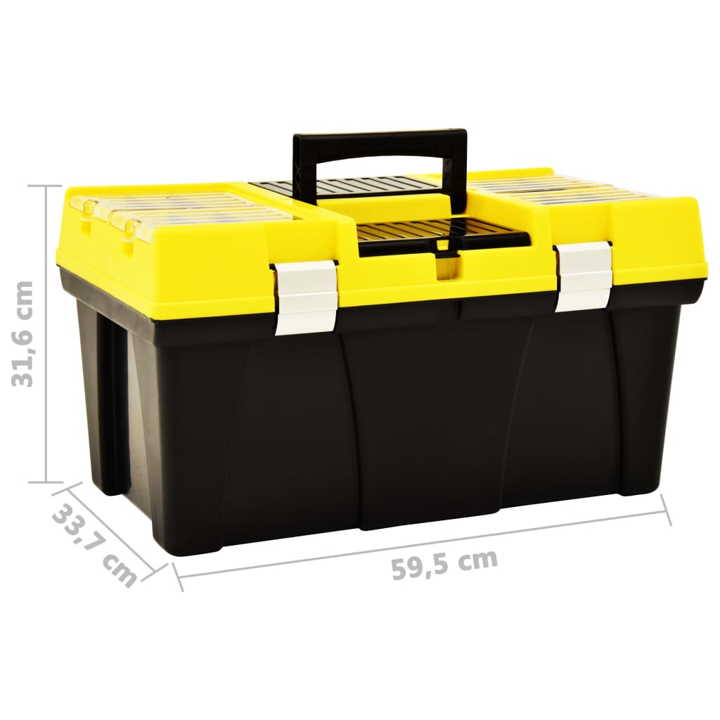 Cassetta Degli Attrezzi In Plastica 595X337X316 Mm Gialla