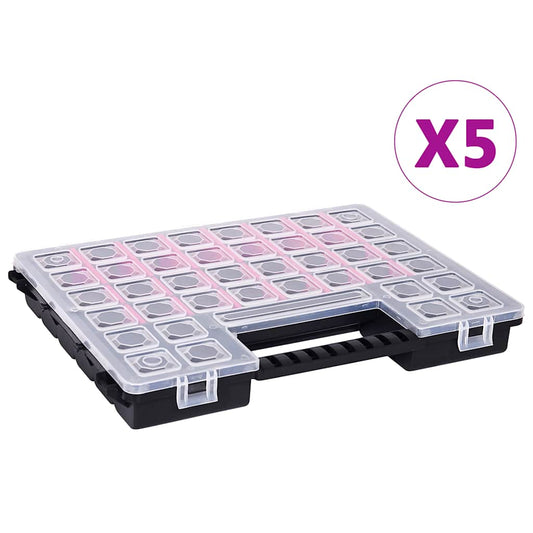 Scatole Assortimento 5 Pz Con Divisori 385X283X50Mm In Plastica