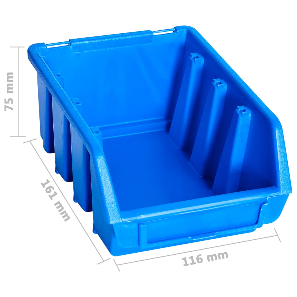 Kit Contenitori Di Stoccaggio 96 Pz Con Pannelli A Parete