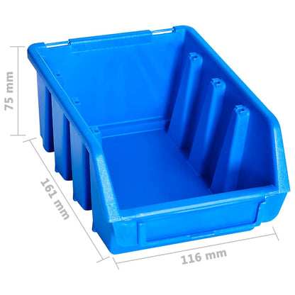 Kit Contenitori Di Stoccaggio 96 Pz Con Pannelli A Parete