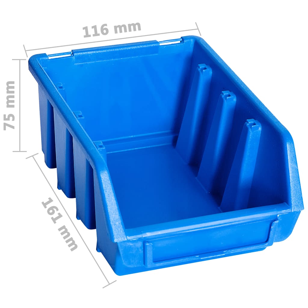 Contenitori Impilabili 20 Pz Blu In Plastica