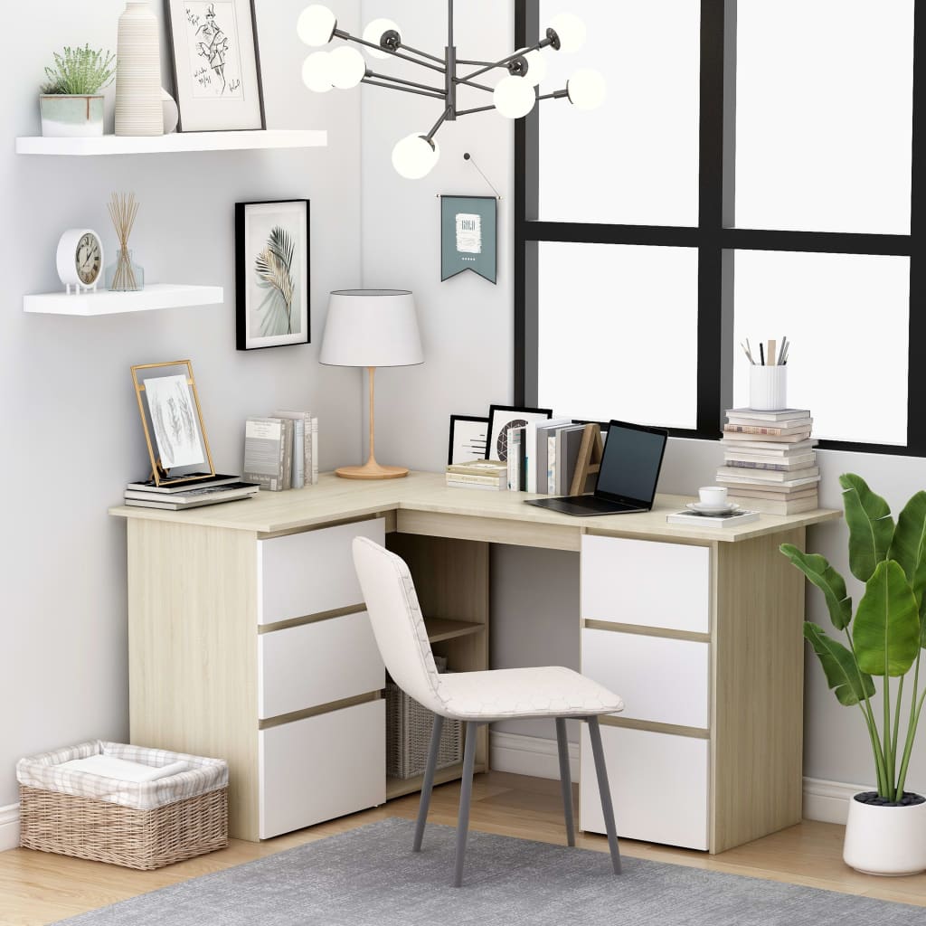 Scrivania Angolo 145X100X76 Cm Legno Multistrato