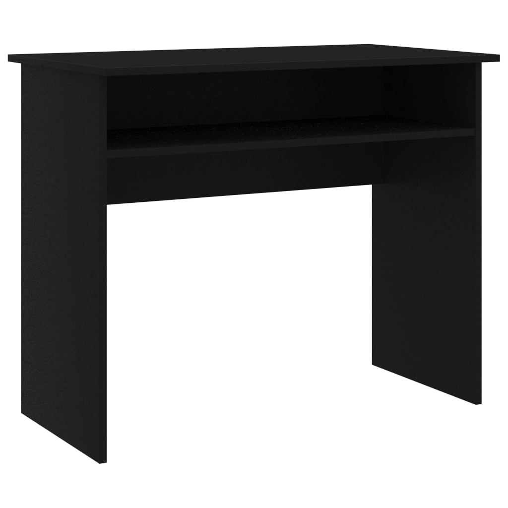 Scrivania Nera 90X50X74 Cm In Legno Multistrato
