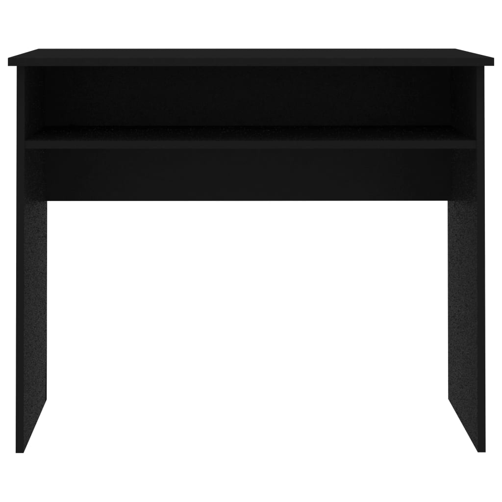 Scrivania Nera 90X50X74 Cm In Legno Multistrato