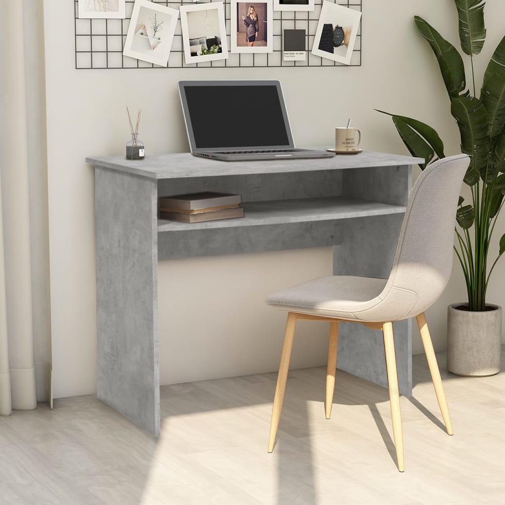 Scrivania Nera 90X50X74 Cm In Legno Multistrato