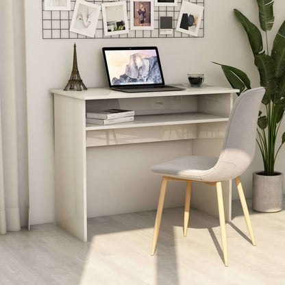 Scrivania Nera 90X50X74 Cm In Legno Multistrato