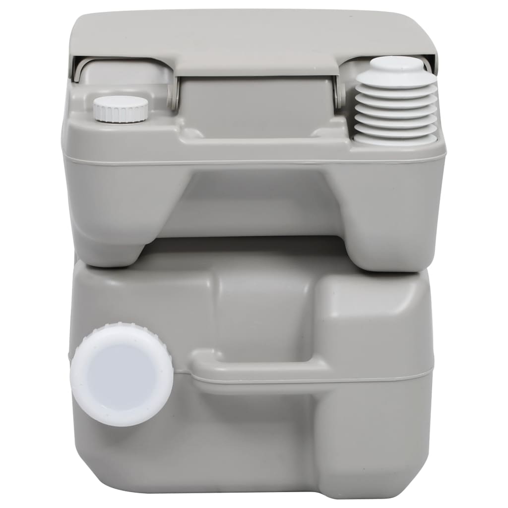 Wc Portatile Per Campeggio Grigio 20+10 L