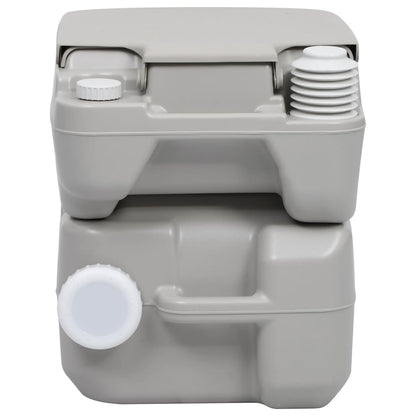 Wc Portatile Per Campeggio Grigio 20+10 L