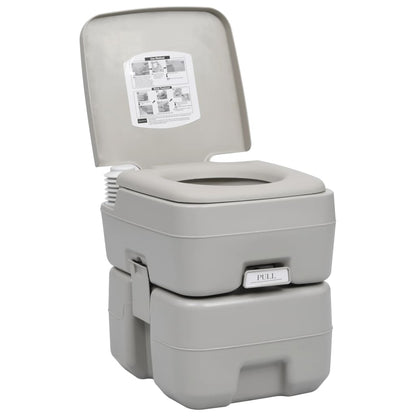 Wc Portatile Per Campeggio Grigio 20+10 L