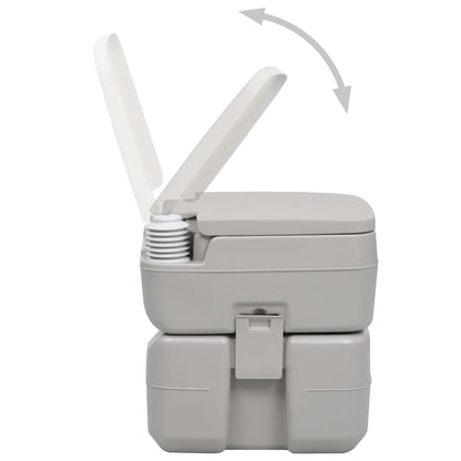 Wc Portatile Per Campeggio Grigio 20+10 L