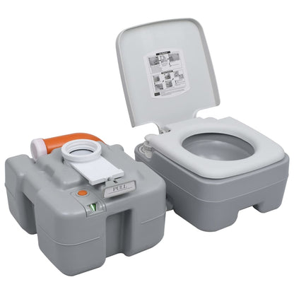 Wc Portatile Per Campeggio Grigio 20+10 L