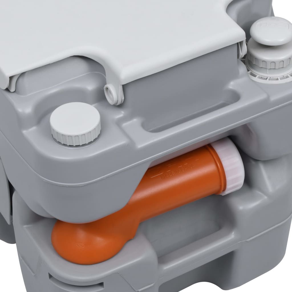 Wc Portatile Per Campeggio Grigio 20+10 L