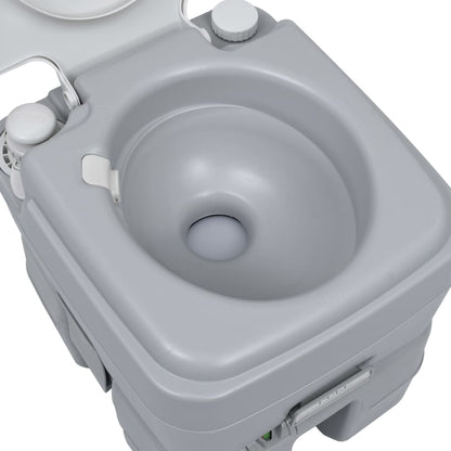 Wc Portatile Per Campeggio Grigio 20+10 L