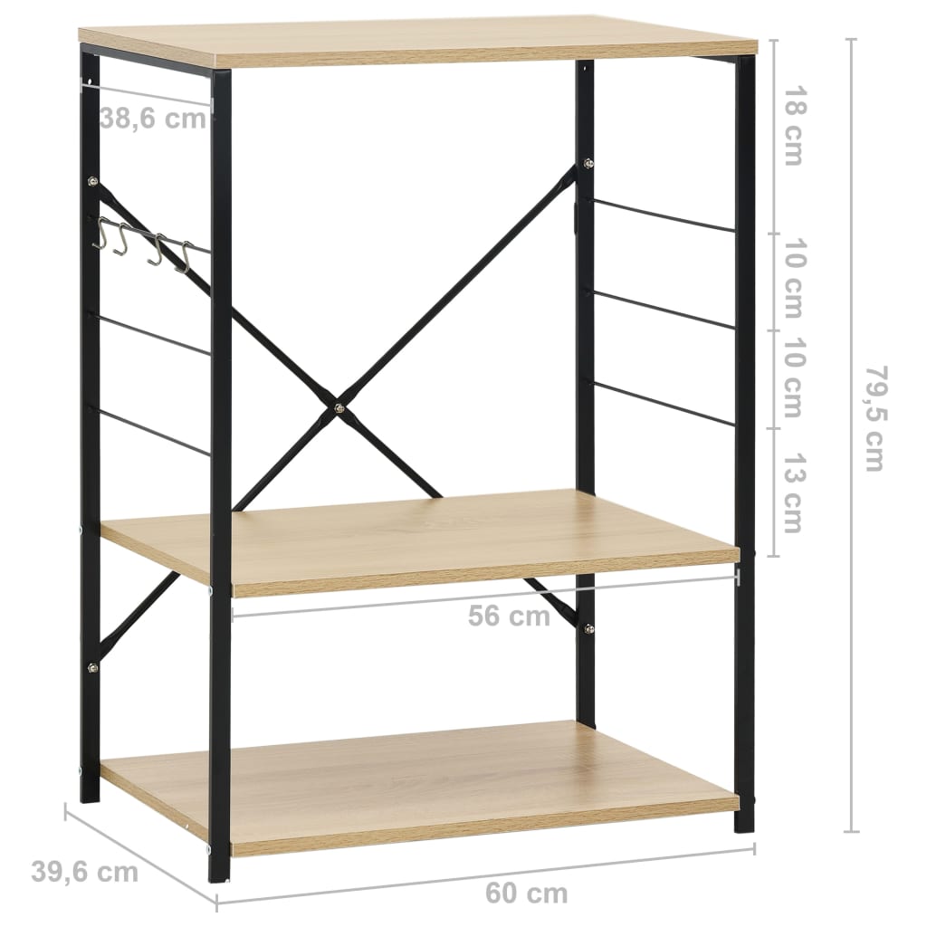 Mobile Microonde 60X39,6X79,5Cm Legno Multistrato