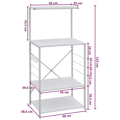 Mobile Per Microonde 60X39,6X123 Cm Legno Multistrato