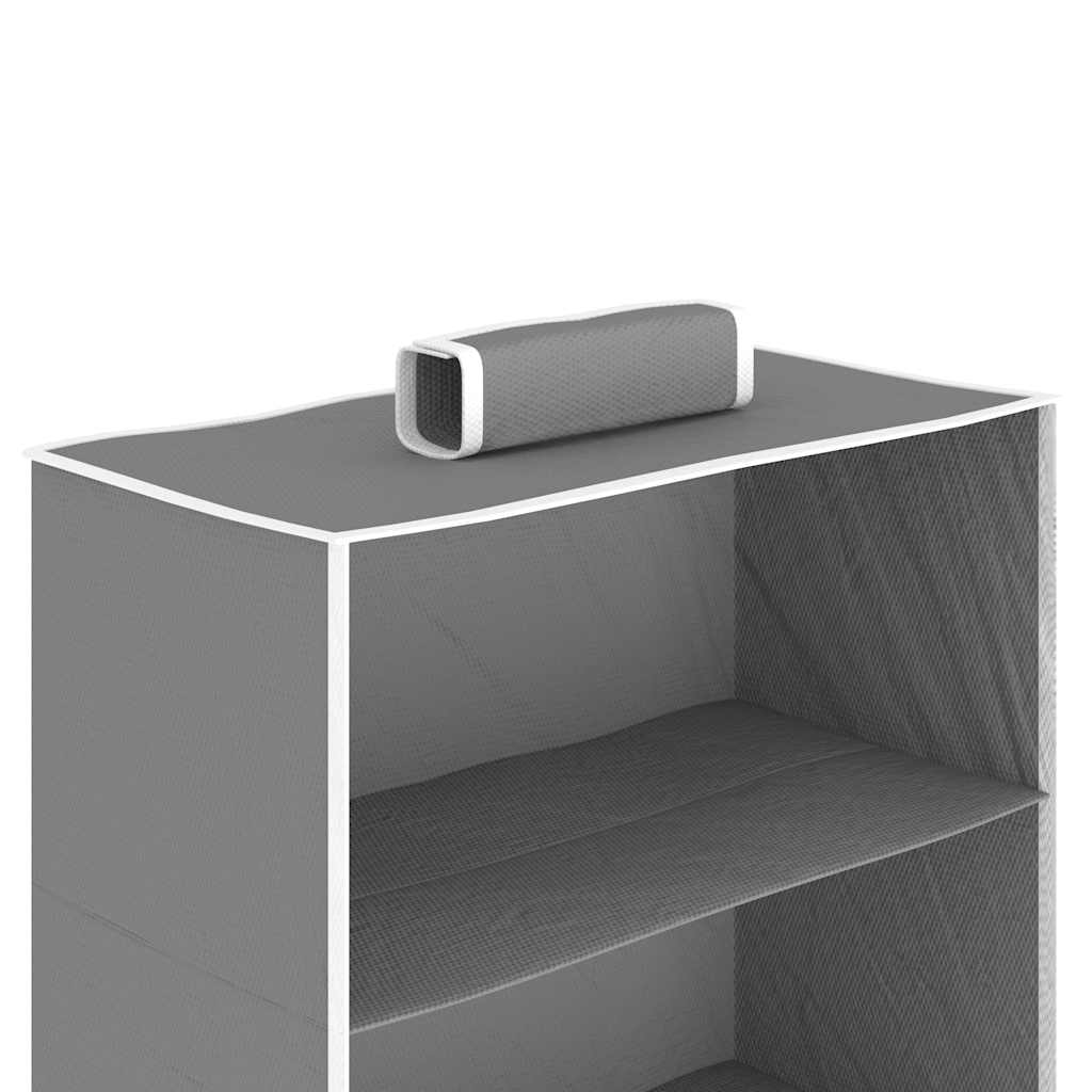 Organizer Per Armadio Da Appendere Con 6 Ripiani 2 Pz Tessuto Grigio