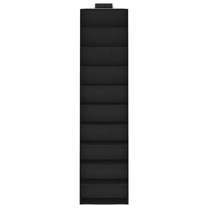 Organizer Per Armadio Da Appendere 2 Pz Con 10 Ripiani Tessuto Nero