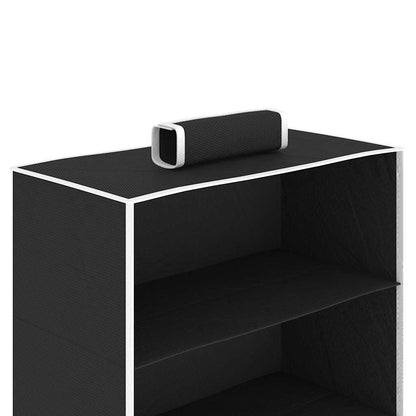 Organizer Per Armadio Da Appendere 2 Pz Con 10 Ripiani Tessuto Nero