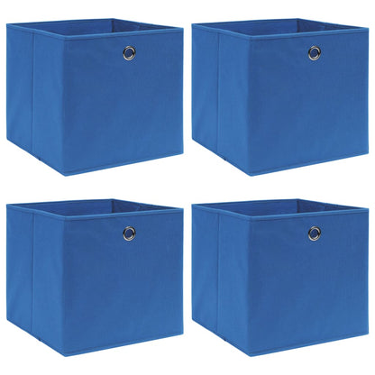 Scatole Portaoggetti Con Coperchi 4Pz Crema 32X32X32 Cm Tessuto