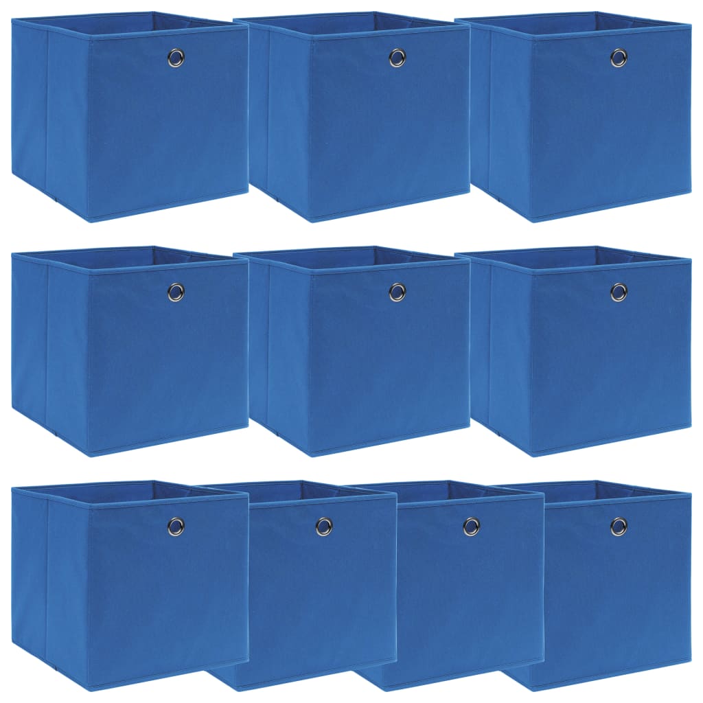 Scatole Portaoggetti Con Coperchi 4Pz Crema 32X32X32 Cm Tessuto