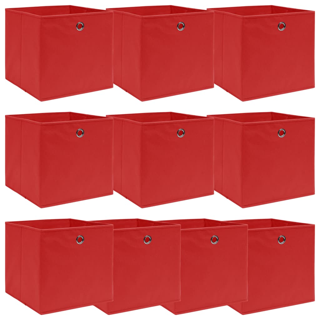 Scatole Portaoggetti Con Coperchi 4Pz Crema 32X32X32 Cm Tessuto