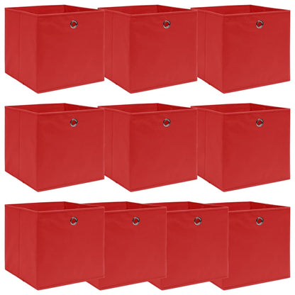 Scatole Portaoggetti Con Coperchi 4Pz Crema 32X32X32 Cm Tessuto