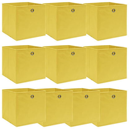 Scatole Portaoggetti Con Coperchi 4Pz Crema 32X32X32 Cm Tessuto