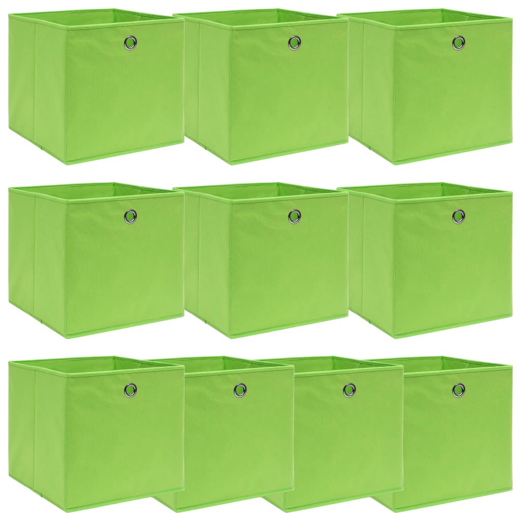 Scatole Portaoggetti Con Coperchi 4Pz Crema 32X32X32 Cm Tessuto