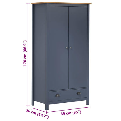 Armadio A 2 Ante Hill 89X50X170 Cm In Legno Di Pino