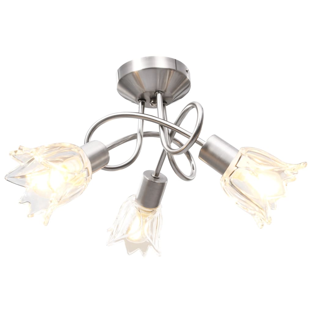 Lampadario Paralume In Ceramica A Coppa Bianco 3 Lampadine E14