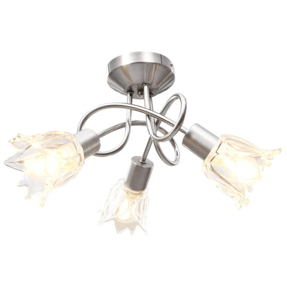 Lampadario Paralume In Ceramica A Coppa Bianco 3 Lampadine E14