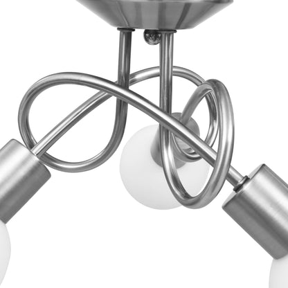 Lampadario Paralume In Ceramica A Coppa Bianco 3 Lampadine E14